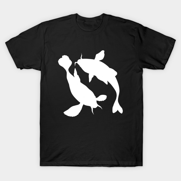 Koi fish silhouette T-Shirt by TMBTM